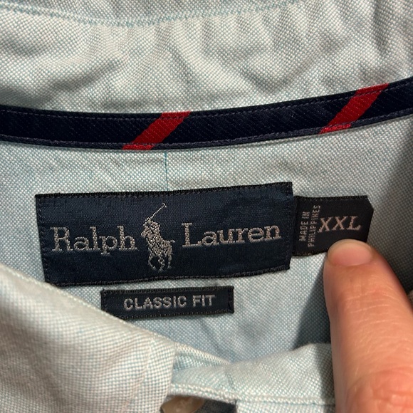 Ralph Lauren Men's Classic Fit Oxford light blue-green XXL - Picture 2 of 11